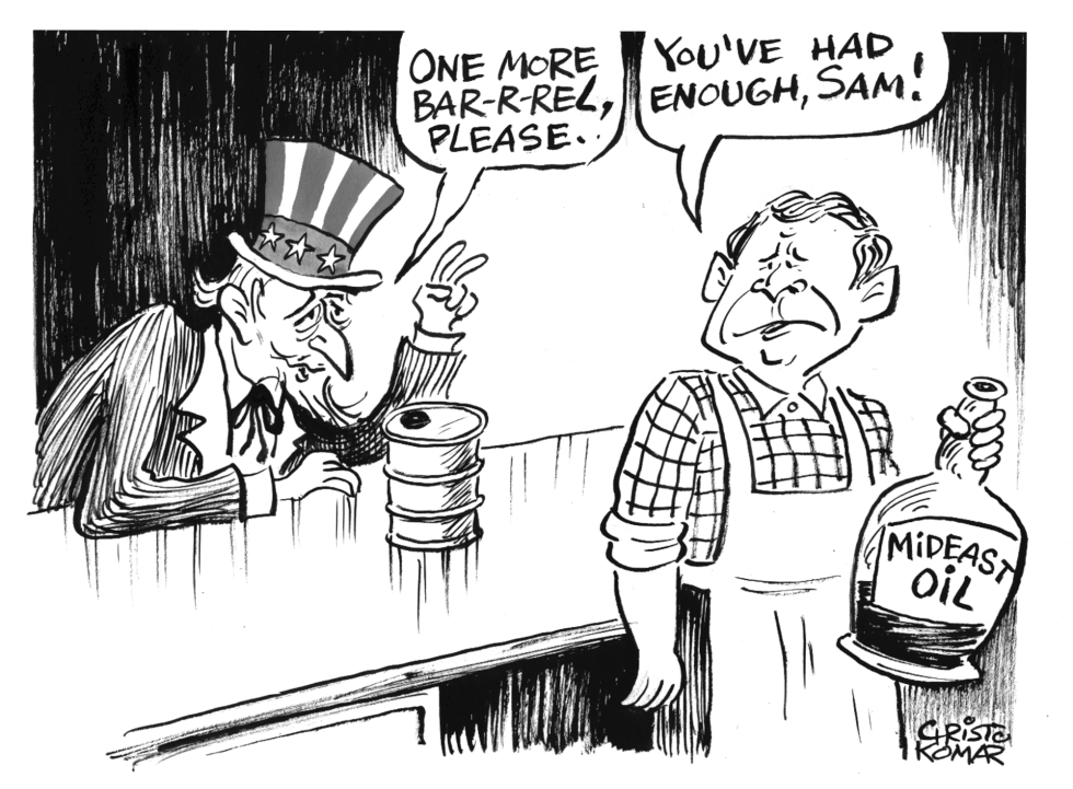 No More Oil - B&W