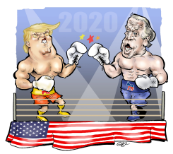 POLITICAL BOXING MATCH by Damien Glez