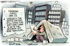 CORONAVIRUS HOARDER by Rick McKee