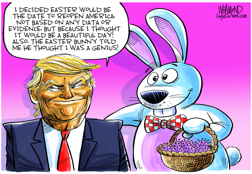 Trump wants America opened up by Easter
