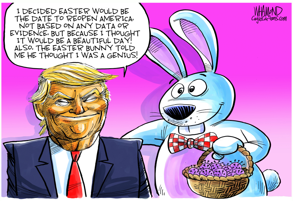 Trump wants America opened up by Easter