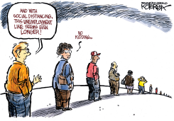 THE EVEN LONGER UNEMPLOYMENT LINE  by Jeff Koterba