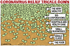 CORONAVIRUS RELIEF TRICKLE-DOWN by Monte Wolverton