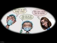 CORONAVIRUS PELOSI EYE by Sean Delonas