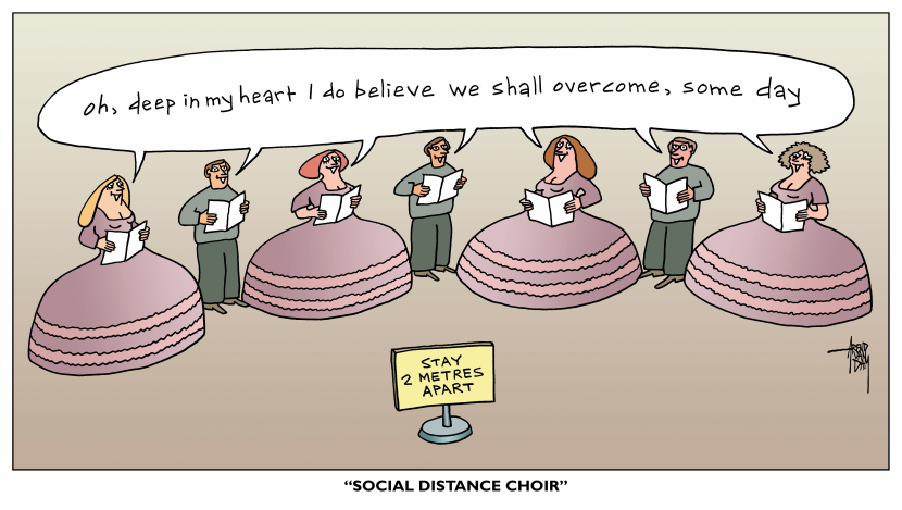 social distancing choir