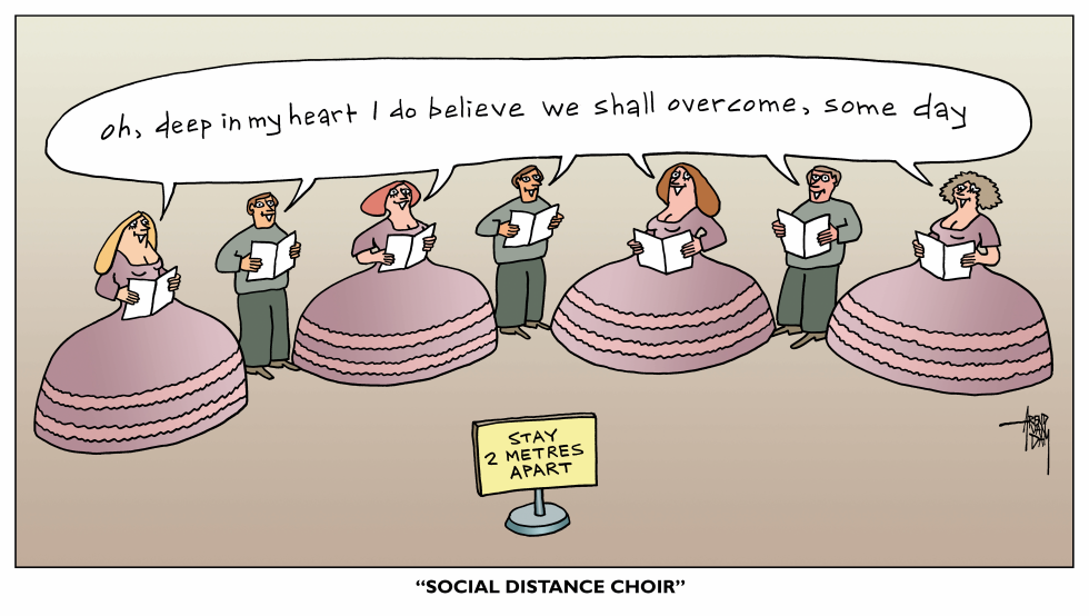 social distancing choir