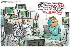 TRUMP CORONAVIRUS RATINGS by Rick McKee