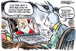 EASTER BUNNY'S ZOOM CALL by Jeff Koterba