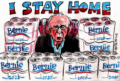 BERNIE STAYS HOME by Christo Komarnitski