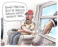 BERNIE'S OUT by Adam Zyglis