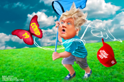 TRUMP CORONA FAIL by Bart van Leeuwen