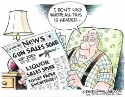 COVID-19 GUNS ALCOHOL AND TP by Dave Granlund