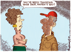 DON'T TOUCH YOUR FACE by Bob Englehart