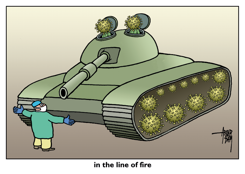 IN THE LINE OF FIRE by Arend van Dam