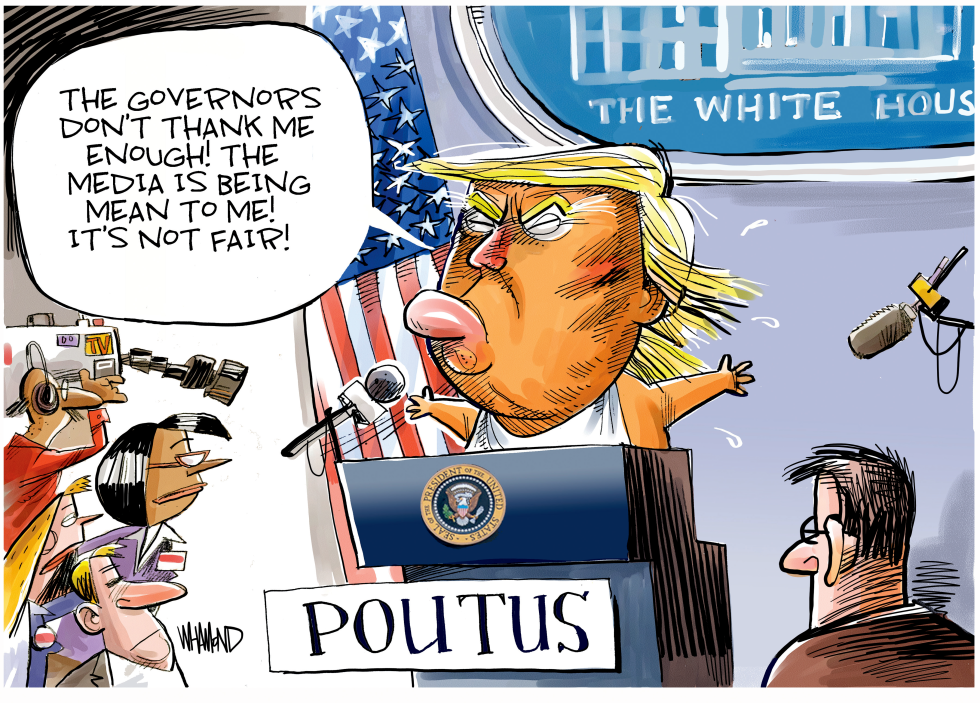 POUTUS DAILY BRIEFING by Dave Whamond
