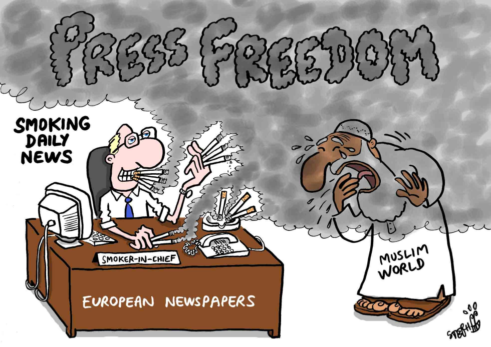  PRESS FREEDOM IS LIKE THE RIGHT OF SMOKERS by Stephane Peray