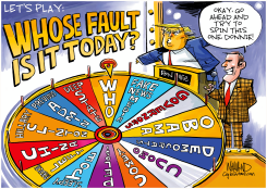 THE TRUMP BLAME GAME by Dave Whamond
