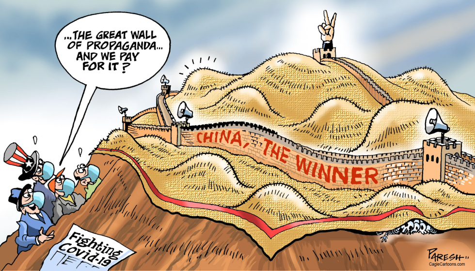 China wall of propaganda
