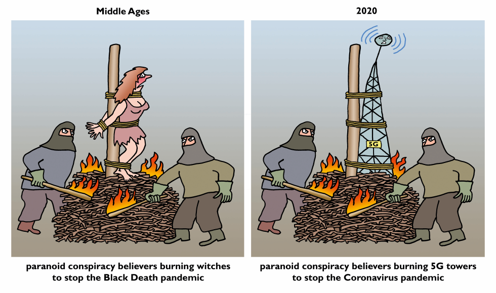 5G conspiracy believers