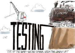 TESTING TRESTLE  by Pat Bagley