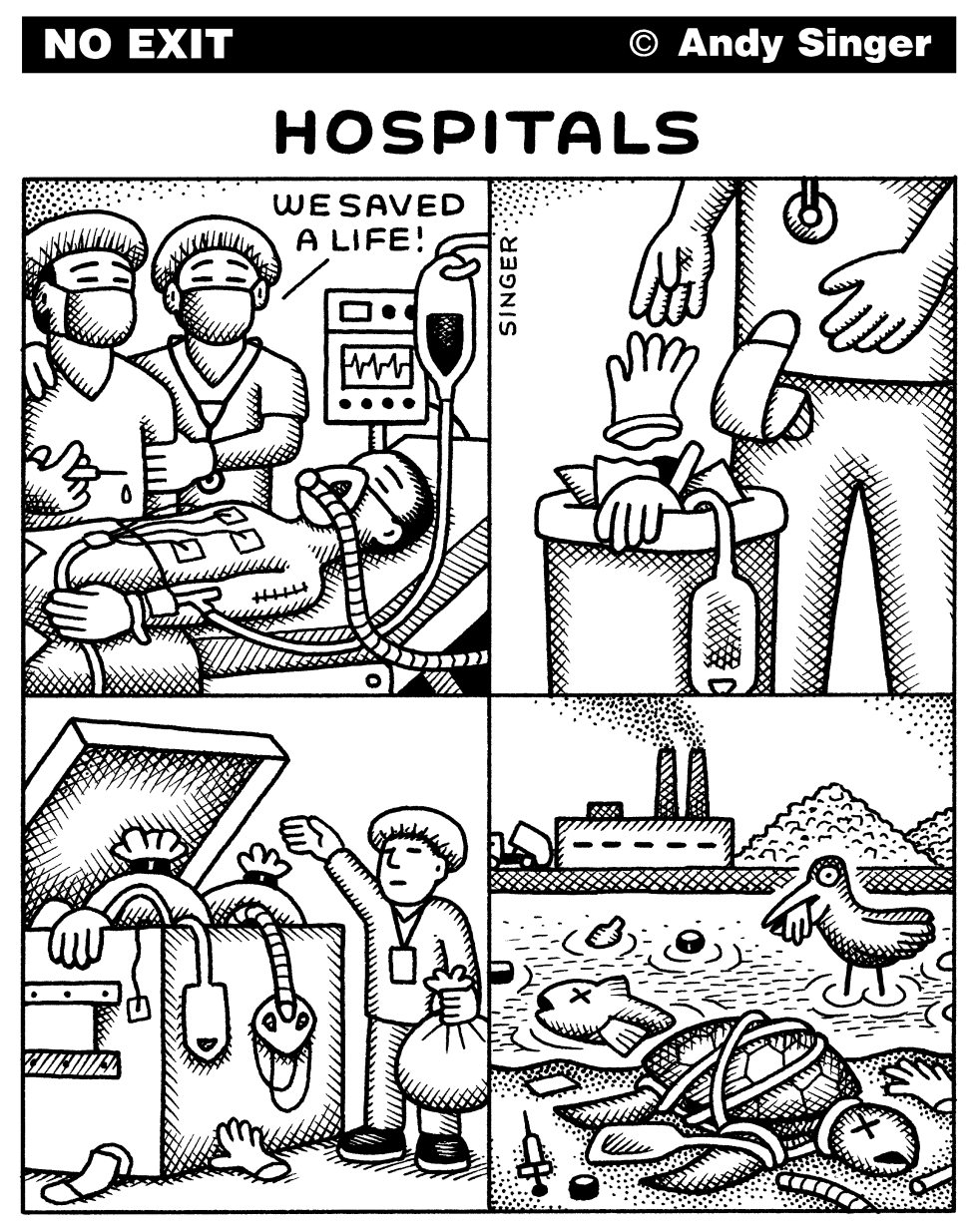 HOSPITAL WASTE by Andy Singer