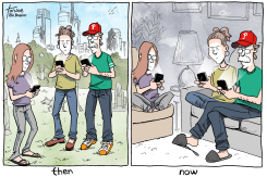 CORONAVIRUS STILL ON OUR PHONES AT HOME by Rob Tornoe