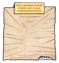 QUARANTINED CARTOON by Peter Kuper