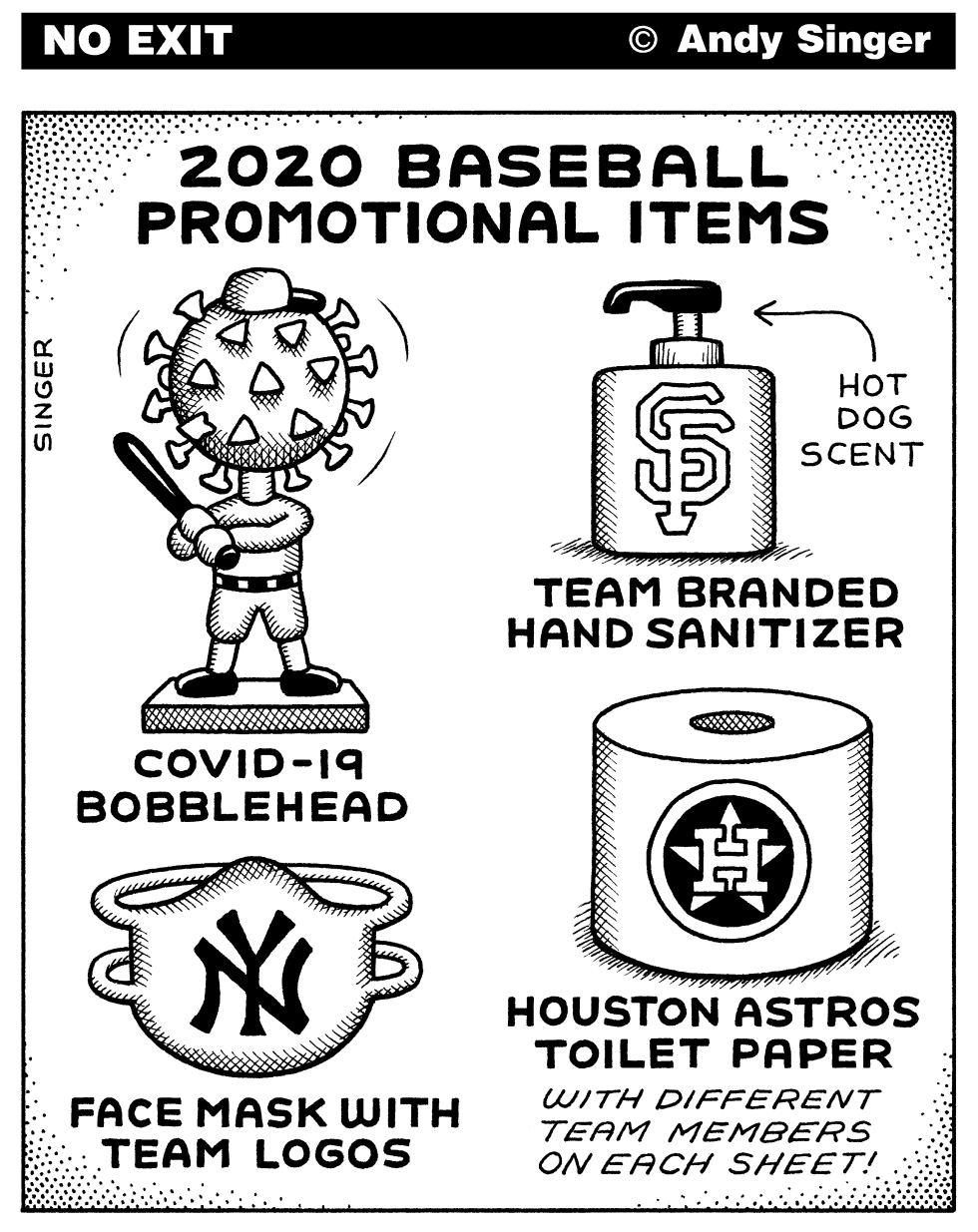  2020 BASEBALL PROMOTIONAL ITEMS by Andy Singer