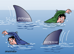 LOCKDOWN AND REOPENING by Arcadio Esquivel
