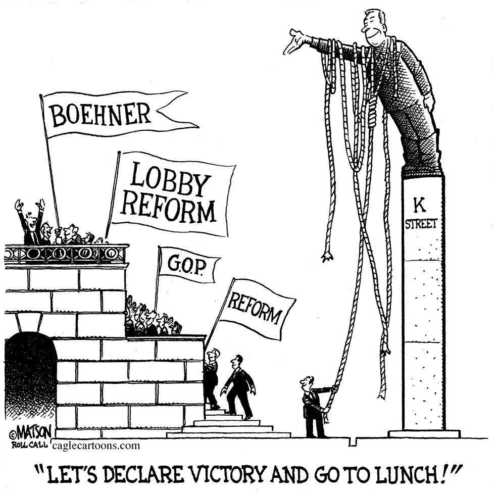  DECLARING VICTORY OVER LOBBY REFORM by RJ Matson