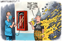 CORONAVIRUS CONSPIRACY NUTS by Rick McKee