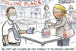 I VOTED AND SANITIZED TODAY by Jeff Koterba