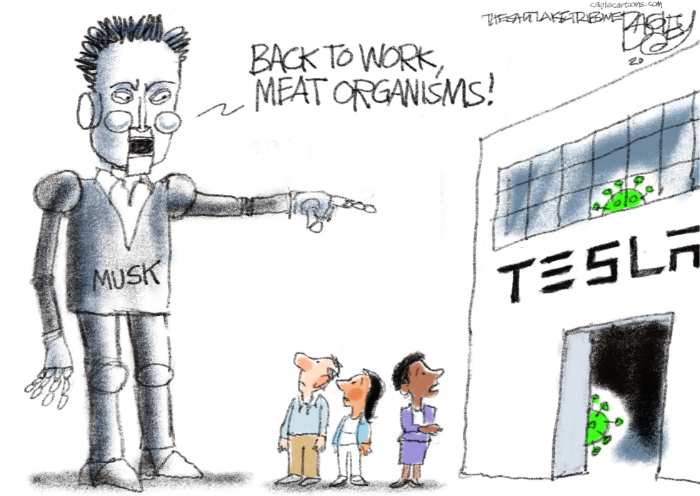 Elon Musk Robot Figure Commands Tesla Workers Back Amid Virus