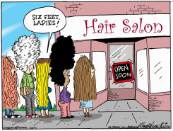 HAIR SALONS OPENING by Bob Englehart