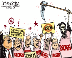 NATIONAL REOPEN PROTESTERS by John Cole