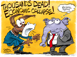 THINKING OF MICHAEL FLYNN by Daryl Cagle