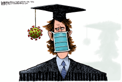 CORONAVIRUS GRADUATES by Rick McKee