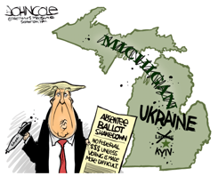 TRUMP ABSENTEE BALLOT SHAKEDOWN by John Cole