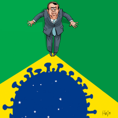 BOLSONARO CORNERED by Hajo de Reijger