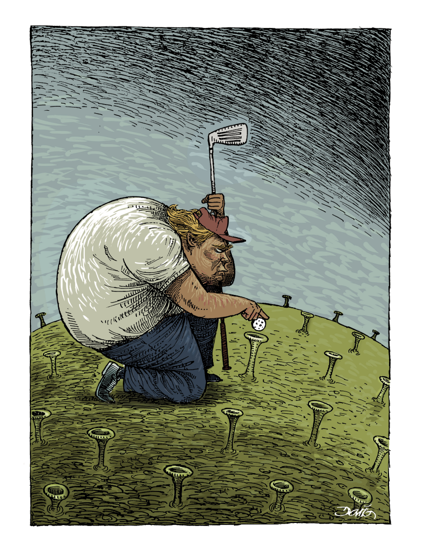 Trump en el green