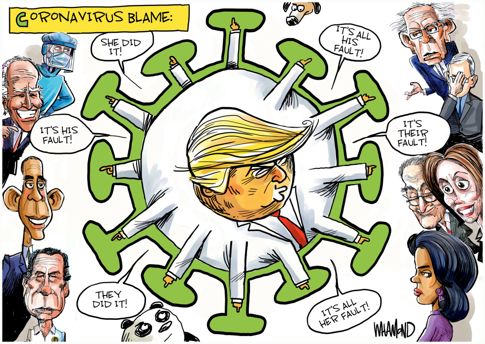 Trump Coronavirus finger-pointing