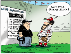 NEW BASEBALL RULES by Bob Englehart