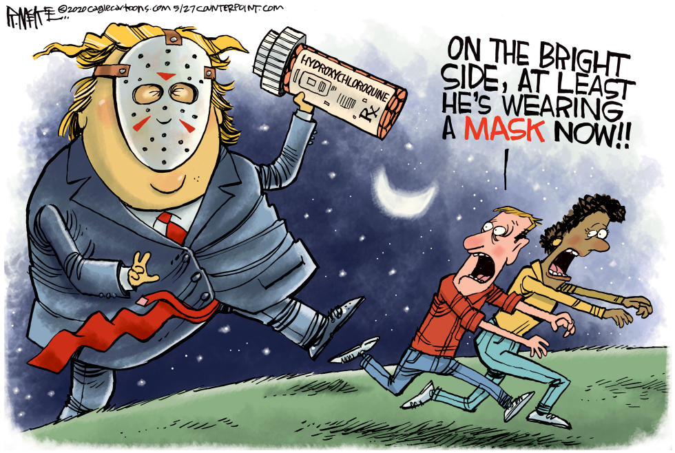 Trump Masks Up
