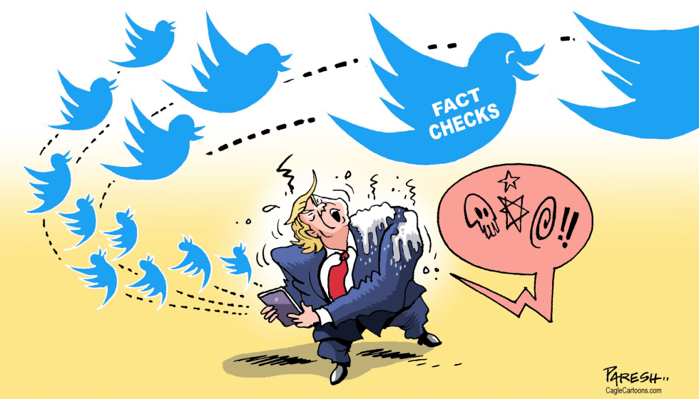 Trump and twitter warning
