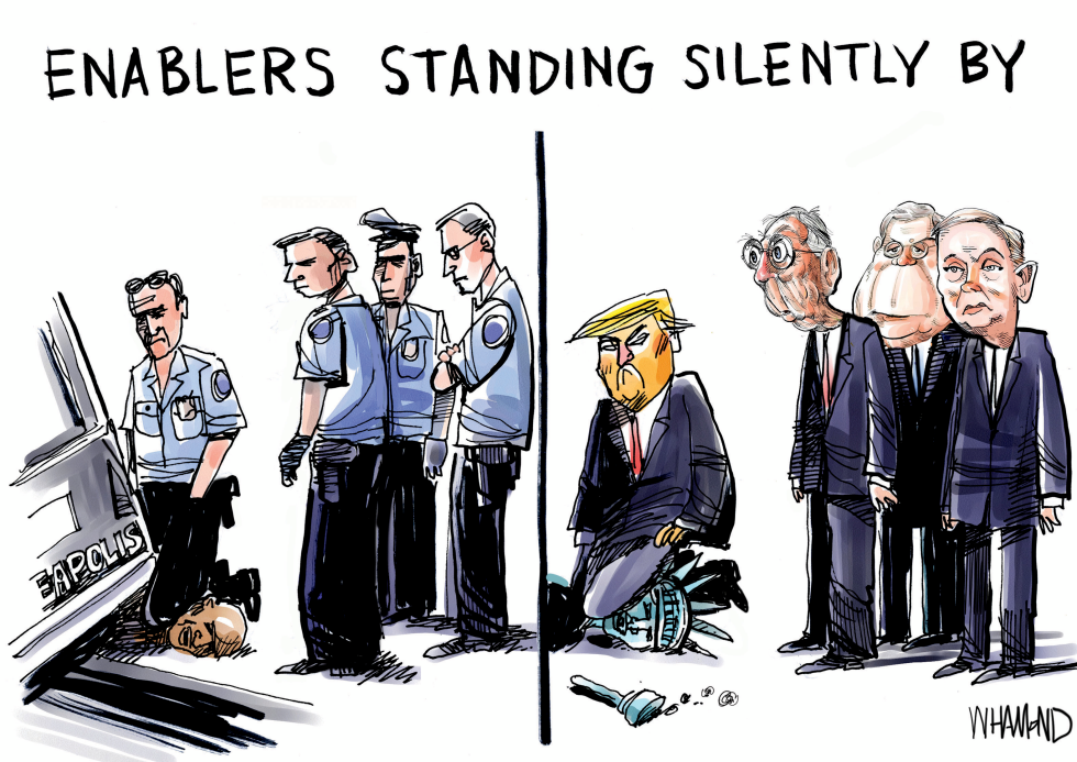 Enablers standing silently by