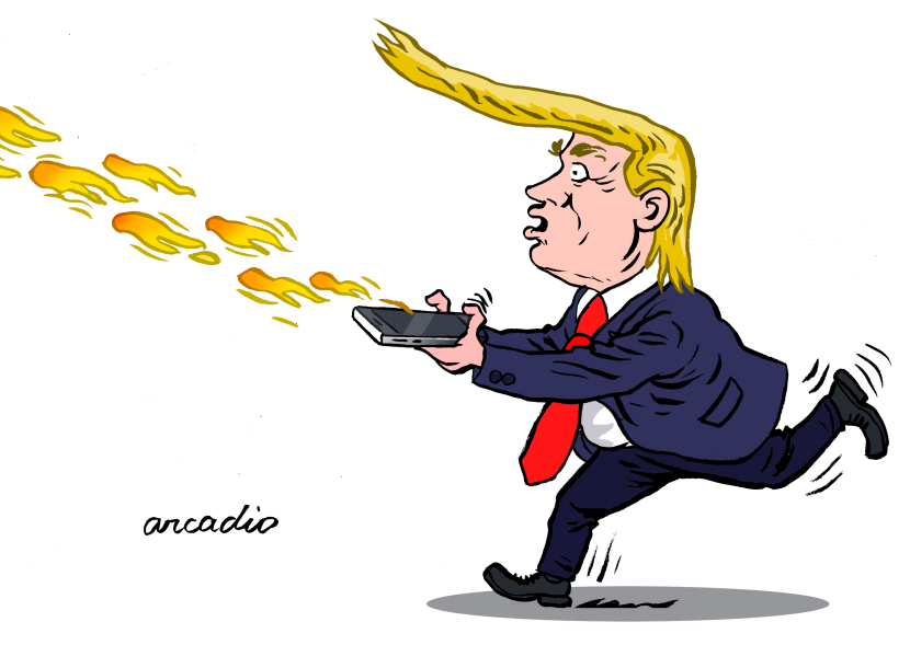 Trump and his tweets of fire.