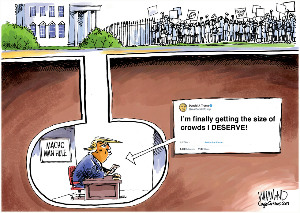 Trump retreats to underground bunker