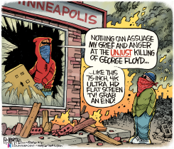 GEORGE FLOYD LOOTING by Rick McKee