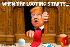 WHEN THE LOOTING STARTS by Bart van Leeuwen