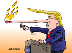 TRUMP AND INCENDIARY COMMENTS by Arcadio Esquivel